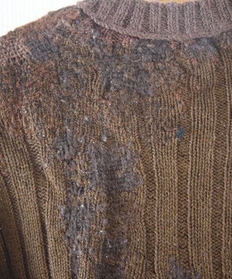 1930s German half zip knit sweater “crazy repair”
