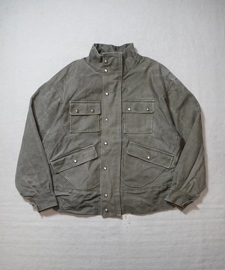 1980s Czechoslovakia cotton canvas military style jacket