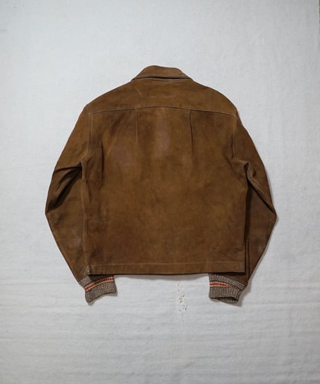 1950s UK suede leather sports jacket