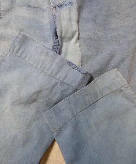 1960s French cotton twill boro work pants