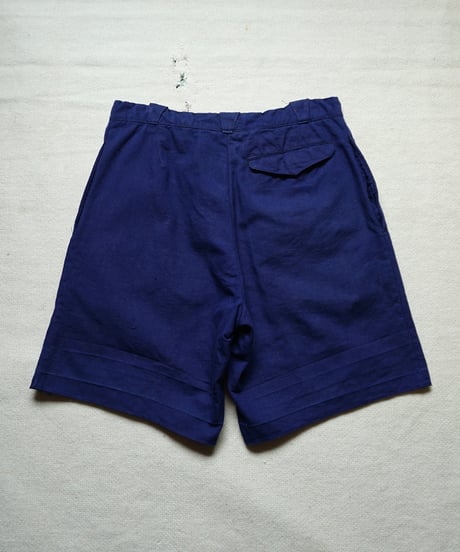 1940s French work indigo métis shorts