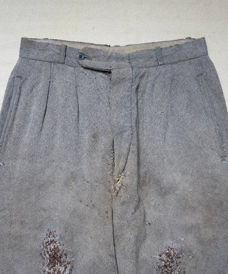 1950s French wool×silk farmers work slacks