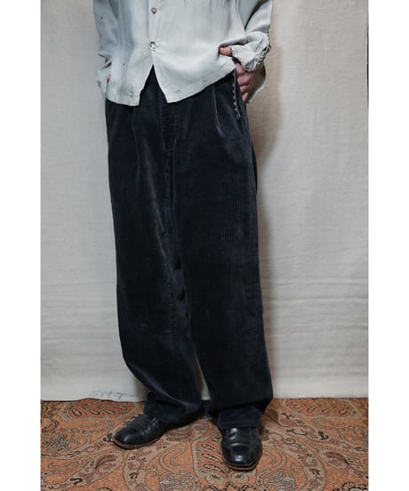 1950s German black corduroy work pants