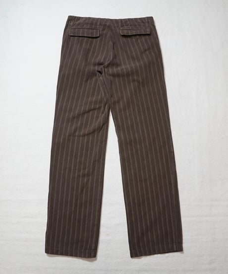1960~70s Italian brown peach skin stripe pants