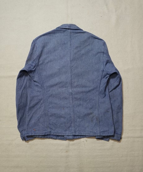 1950s Switzerland blue chambray work jacket