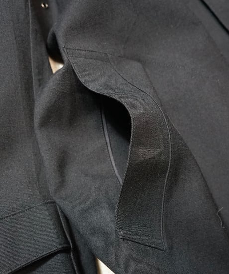 1950s French black rubberized raincoat