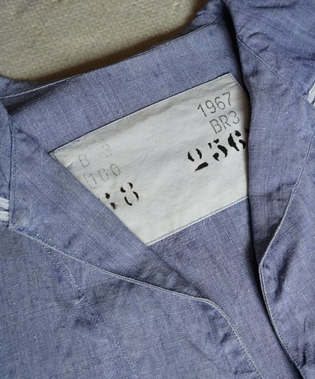 1960s French marine national linen sailor shirt