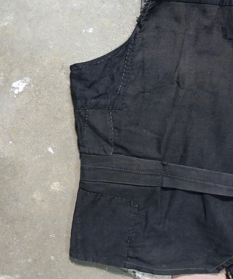 1940s French cotton stripe work gilet “pact work”