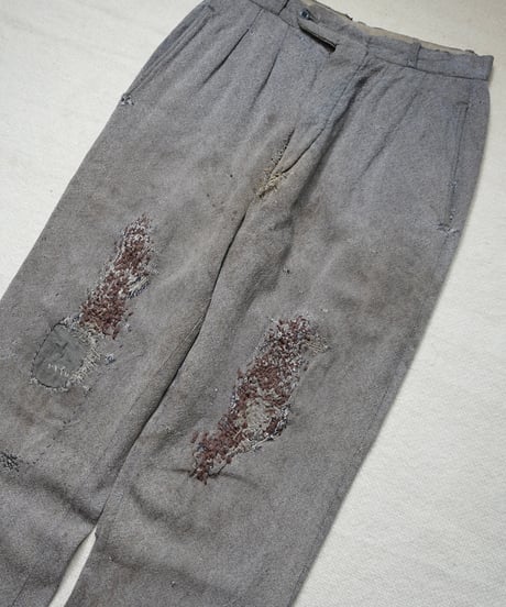 1950s French wool×silk farmers work slacks