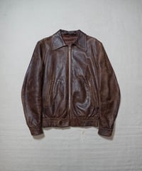 1940~50s German brown leather motorcycle jacket