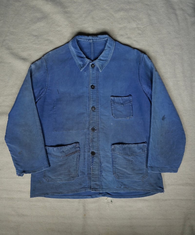1940s French work blue moleskin jacket “LE DIAB