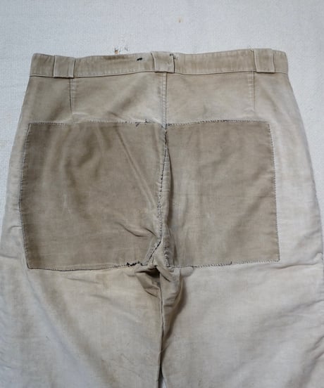 1940s French brown moleskin work pants