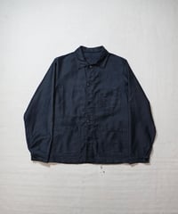 1960s French black moleskin work jacket