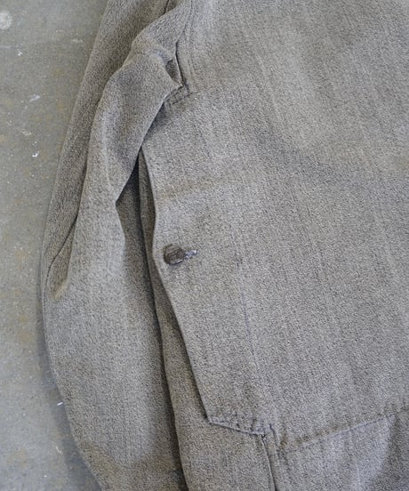 1940s French black chambray hunting jacket