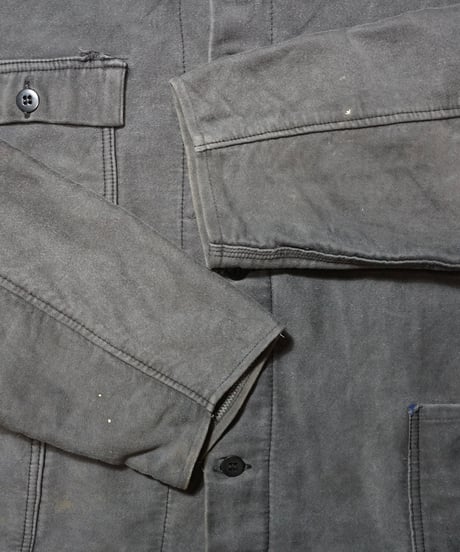 1960s German black elephantskin work jacket