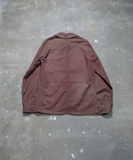 1960s French brown cotton twill work jacket