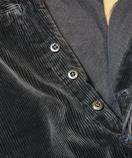 1950s French black corduroy work pants
