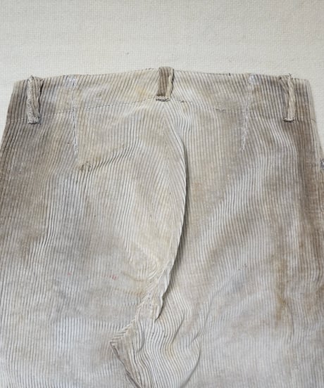 1940s French corduroy farmers work pants