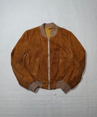 1950~60s French brown suede leather jacket