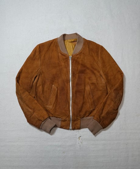 1950~60s French brown suede leather jacket