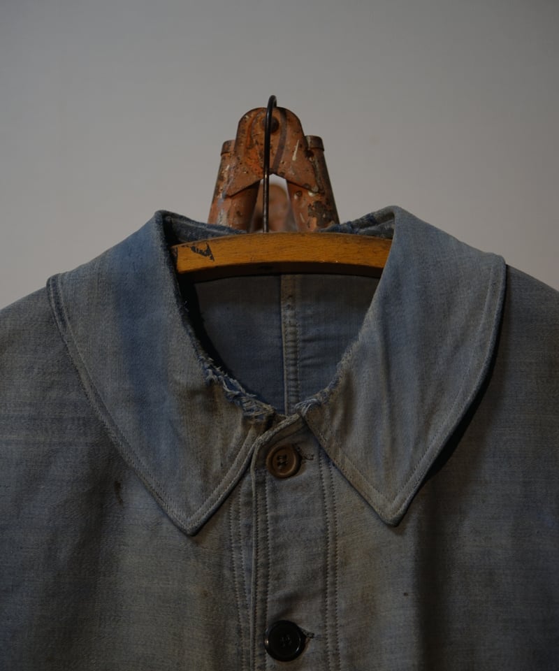 1930s French blue moleskin jacket “6button” | l