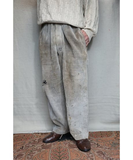 1940s French corduroy farmers work pants