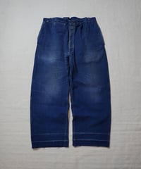 1940s French indigo métis work pants