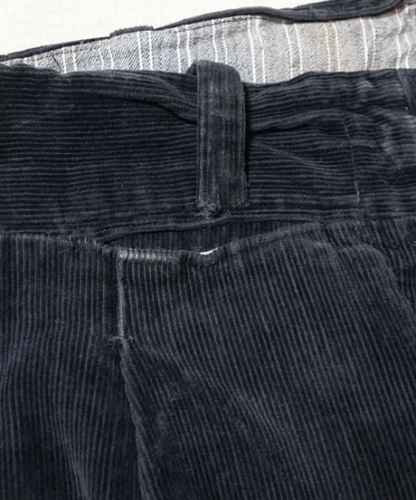 ~1940s French black corduroy work pants