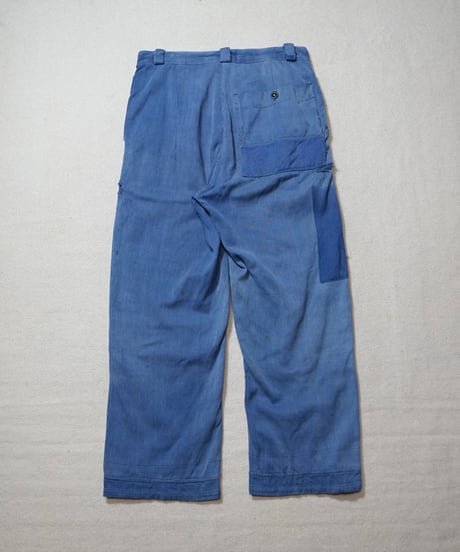 1950s French light moleskin work pants