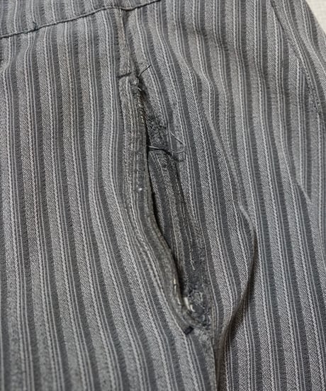 1940~50s French cotton stripe work pants