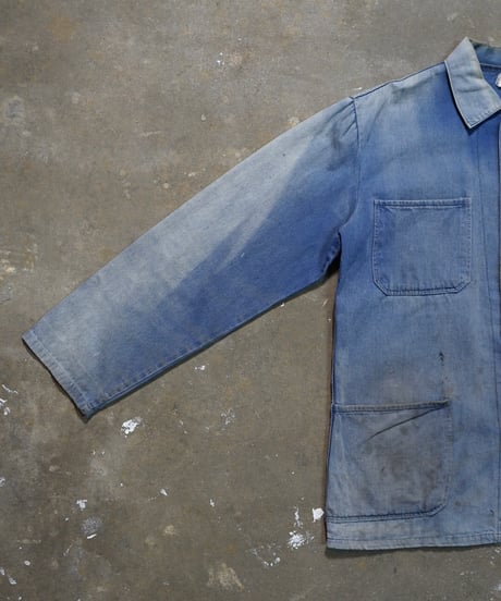 1960s German light cotton twill faded work jacket