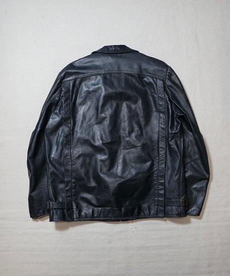 1960s German motocycle zip up leather jacket