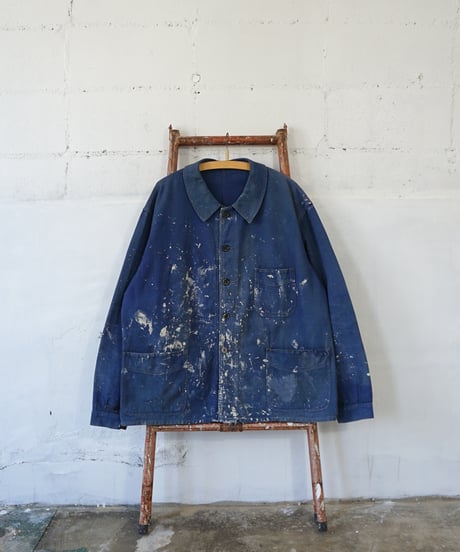 1940~50s French blue cotton twill work jacket “Adolphe Lafont”