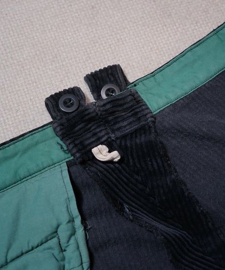 1950s German black corduroy work pants