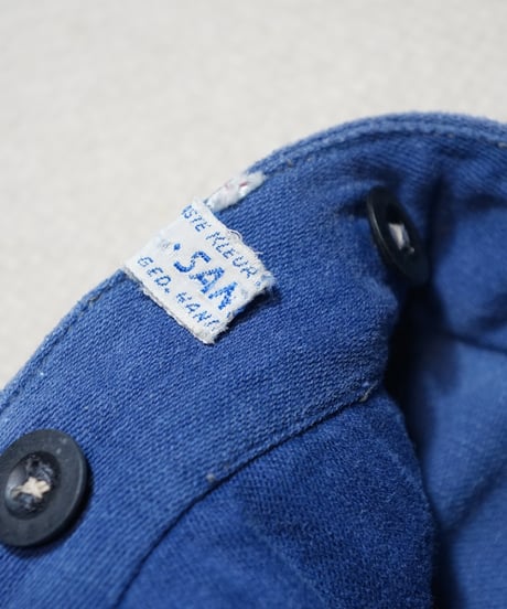 1950s French light moleskin work pants