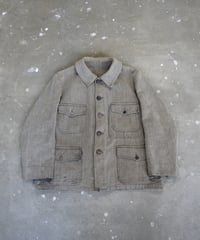 1940s French black chambray hunting jacket