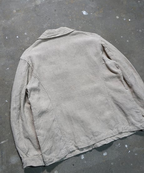French work-style jacket made of antique linen