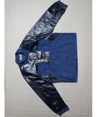 1960s Swedish PVC switching blue work jacket