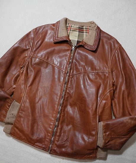 1960s German leather sports jacket