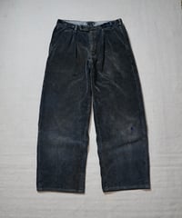 1950s German black corduroy work pants “2tuck”