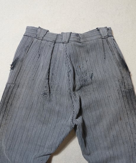 1950s French cotton piquet work pants
