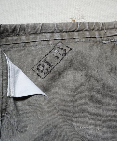 1930~40s French army cotton bourgeron pants