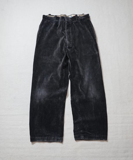1950s French black corduroy work pants