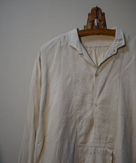 1900~1920s French linen pullover shirt