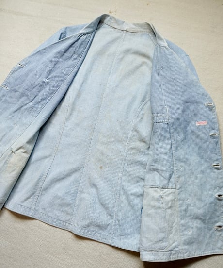 ~1930s French double breasted cook jacket