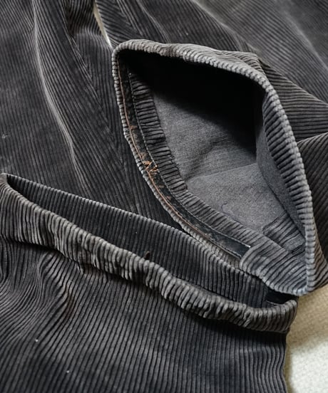 1950s French black corduroy work pants