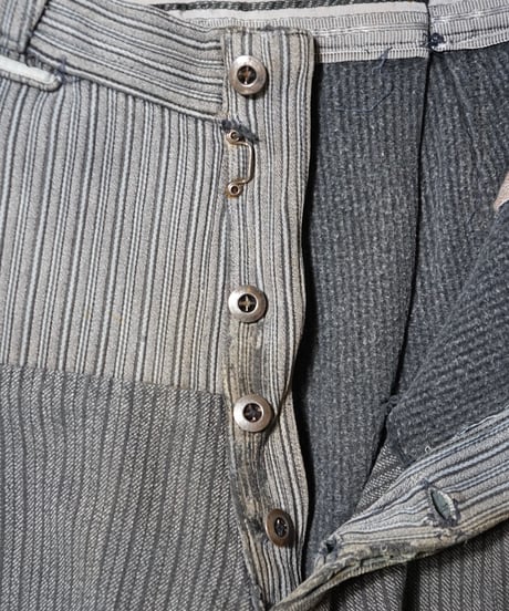 1950s French cotton piquet work pants
