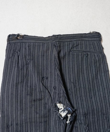 1950s French wool stripe slacks “boro boro”
