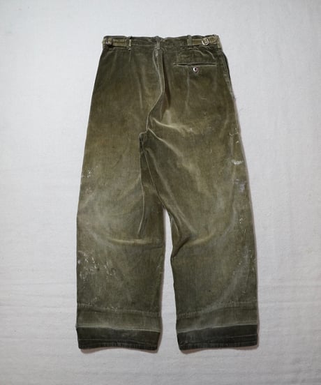 1940s German corduroy painter work pants