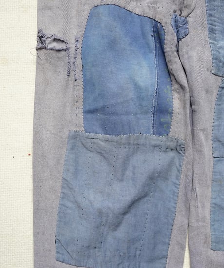 1940~50s French patchwork cotton work pants